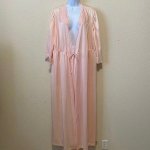 JC Penny Collectibles Vintage Peach 80’s Bathrobe / Robe Medium